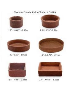 Chocolate Modern Tartlet with Butter and coated